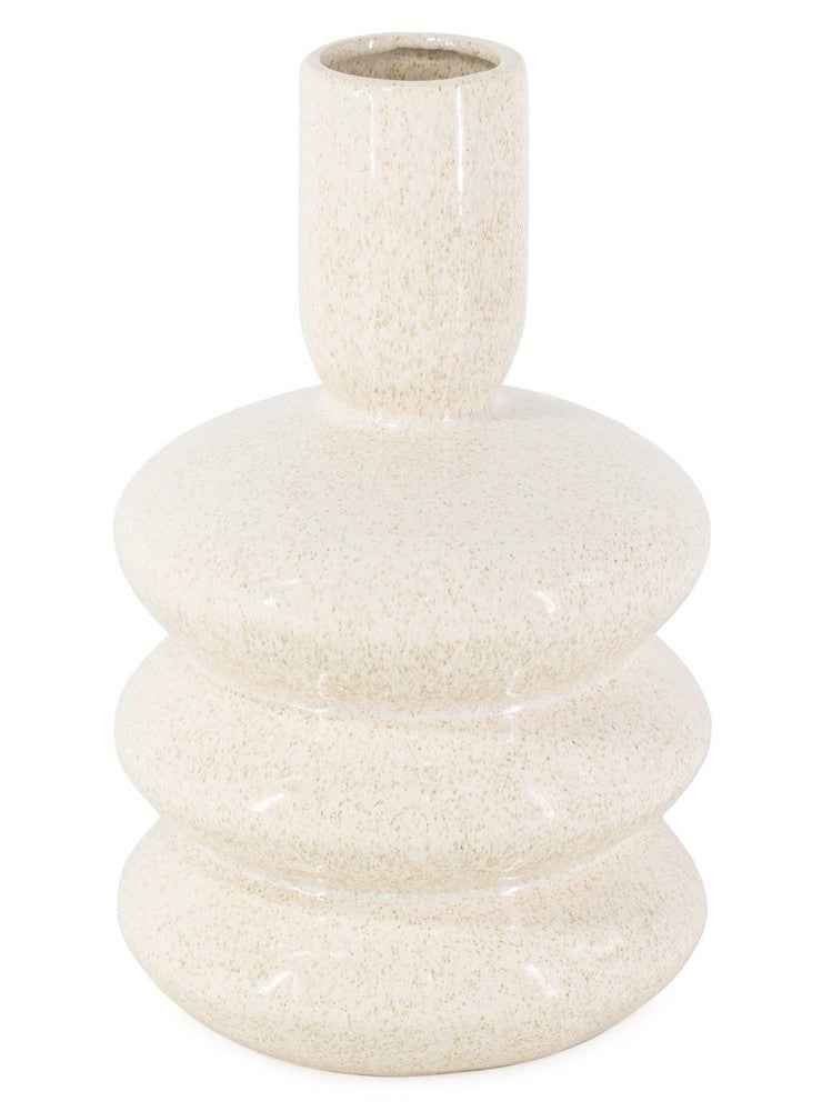 VASE DISC BEIGE