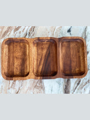 Serviertablett Drilling aus Akazienholz