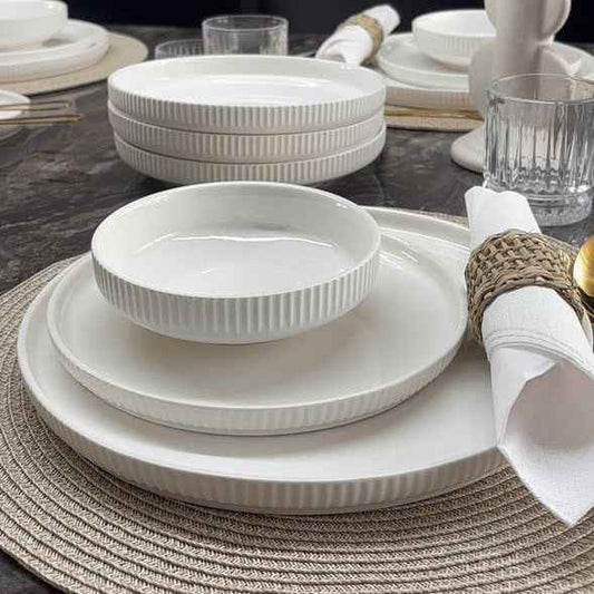 BRICARD DIJON GESCHIRR SET | WEISS 25-TEILIG