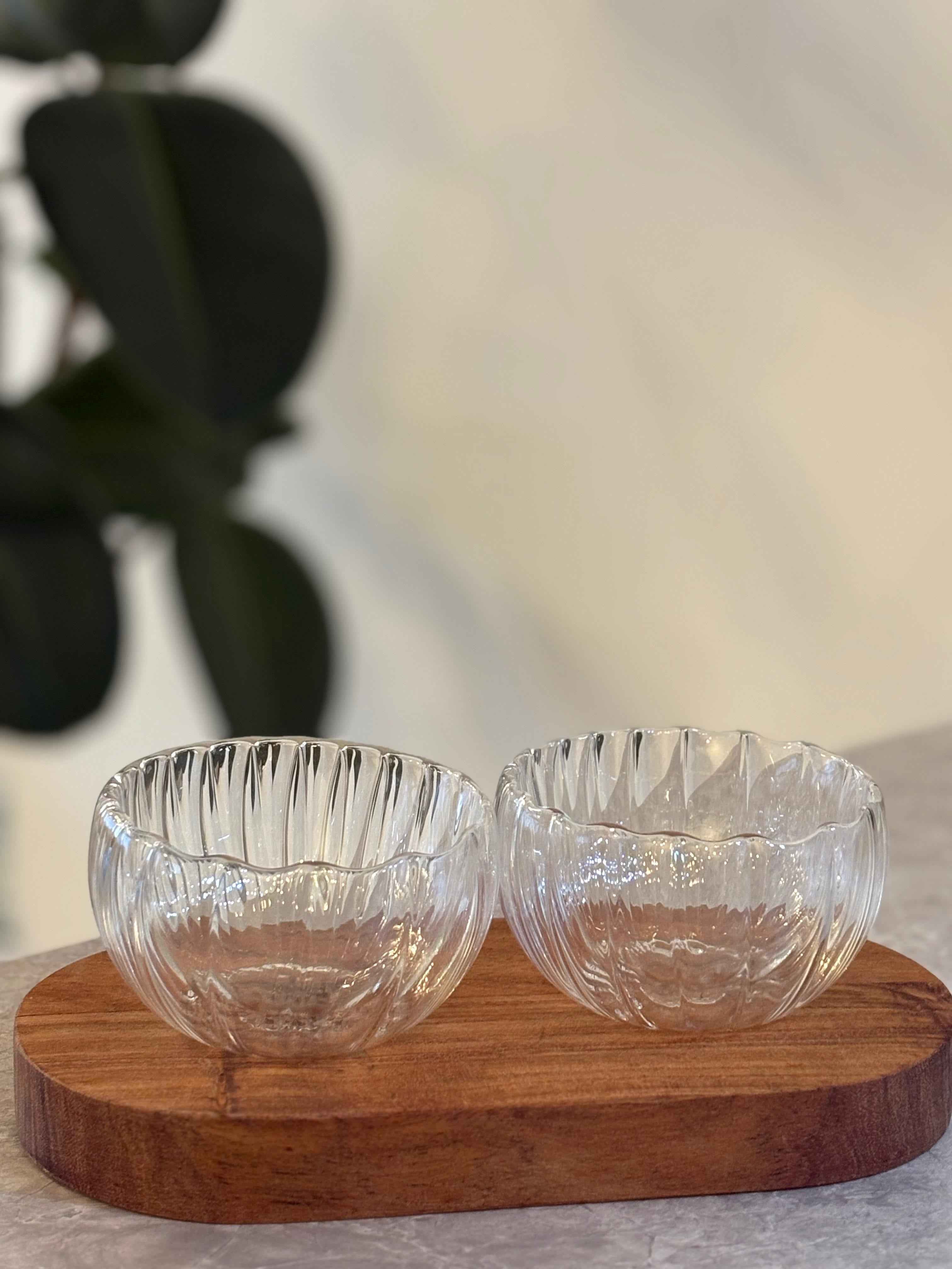 Glasschalen Crystal Wave|2-Teilig Selhome