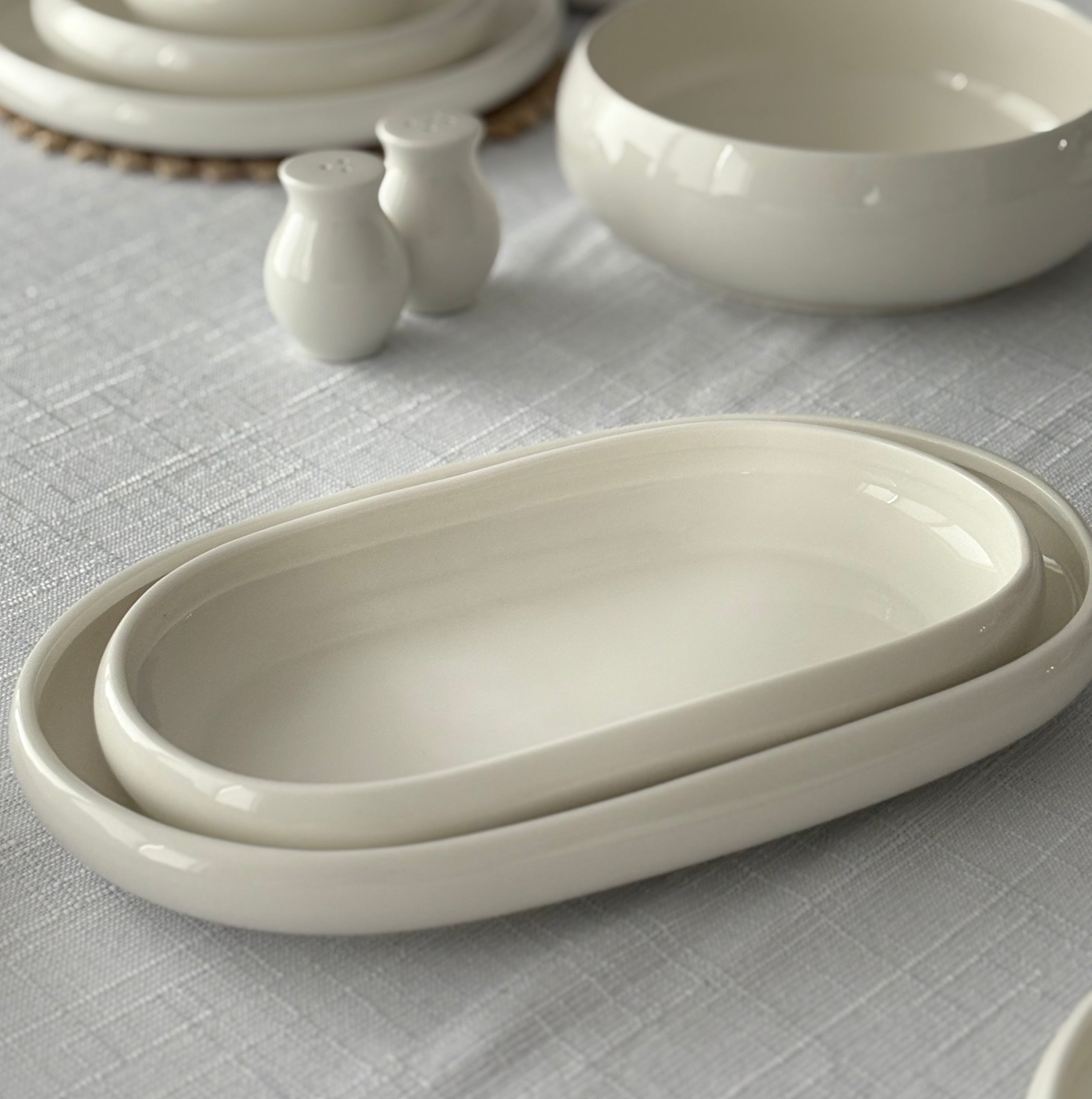 Servierplatte Belicia| Weiß 2-Teilig Selhome