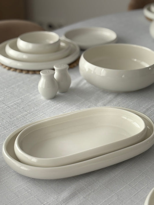 Servierplatte Belicia| Weiß 2-Teilig