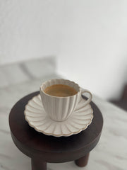 Paris Espressoset| Weiß/Beige 4-Teilig