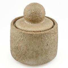 Steingut Behälter mit Deckel Beige