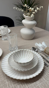 PARIS GESCHIRR SET | WEIẞ/BEIGE 25-TEILIG