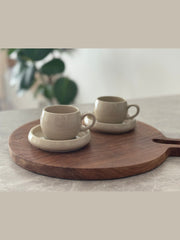 Bondy Espressoset beige 4-Teilig