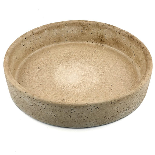 Steinguttablett Rund Beige Selhome