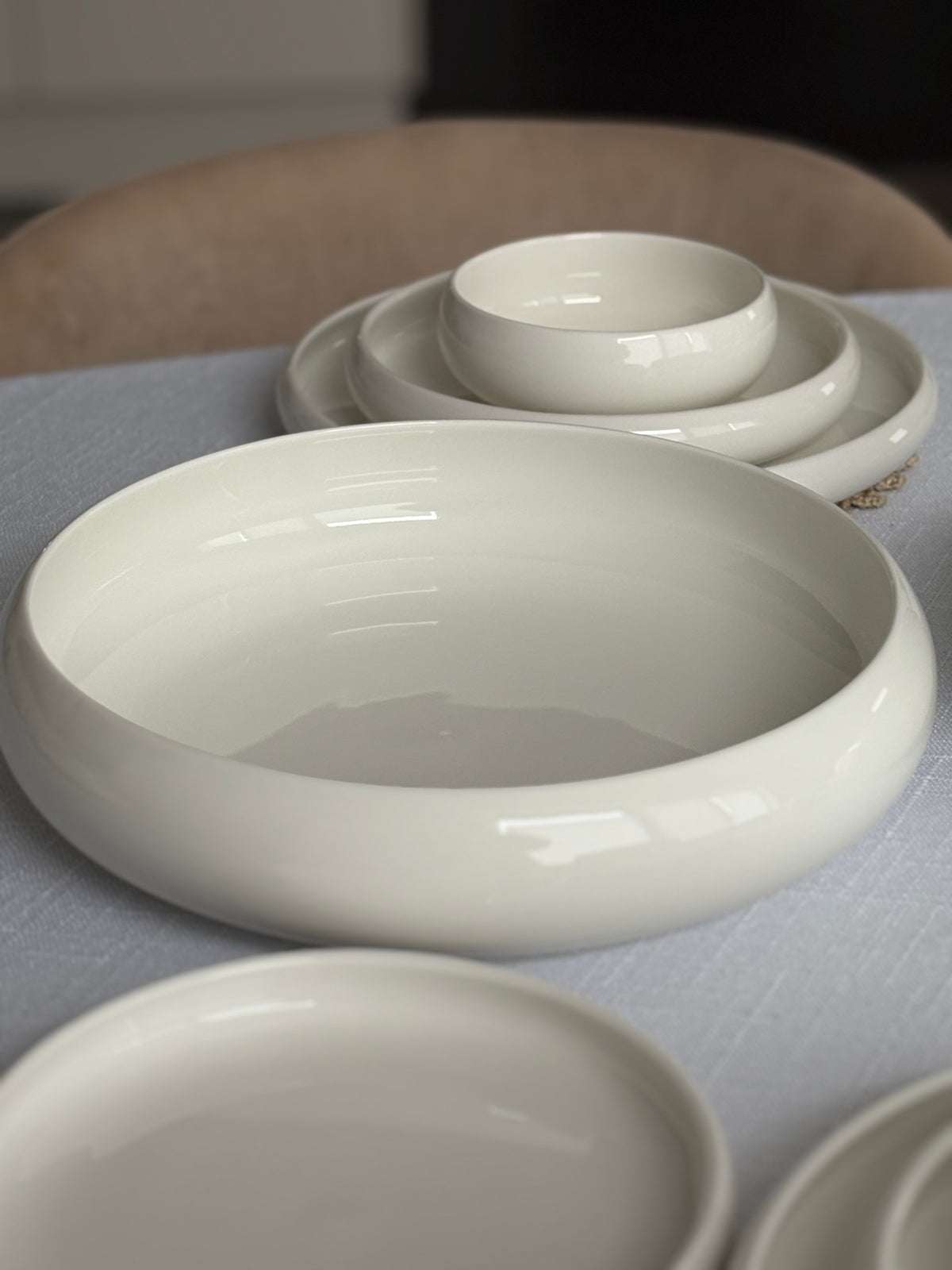 Servier&-Salatschüssel Belicia| Weiß