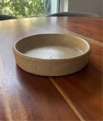 Steinguttablett Rund Beige