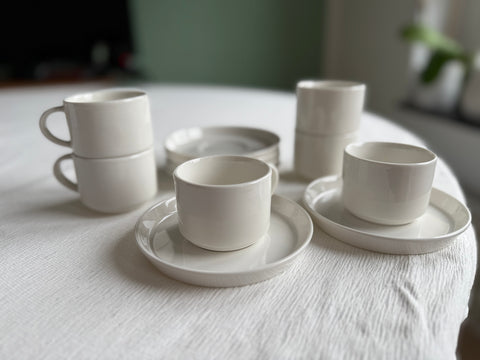 Lunel Espressoset weiß 12-Teilig