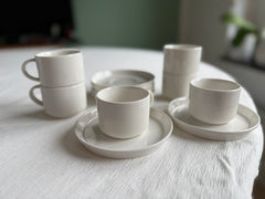 Lunel Espressoset weiß 12-Teilig