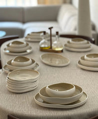 BRICARD BARLES GESCHIRR SET | WEIß-TAUPE 25-TEILIG Selhome