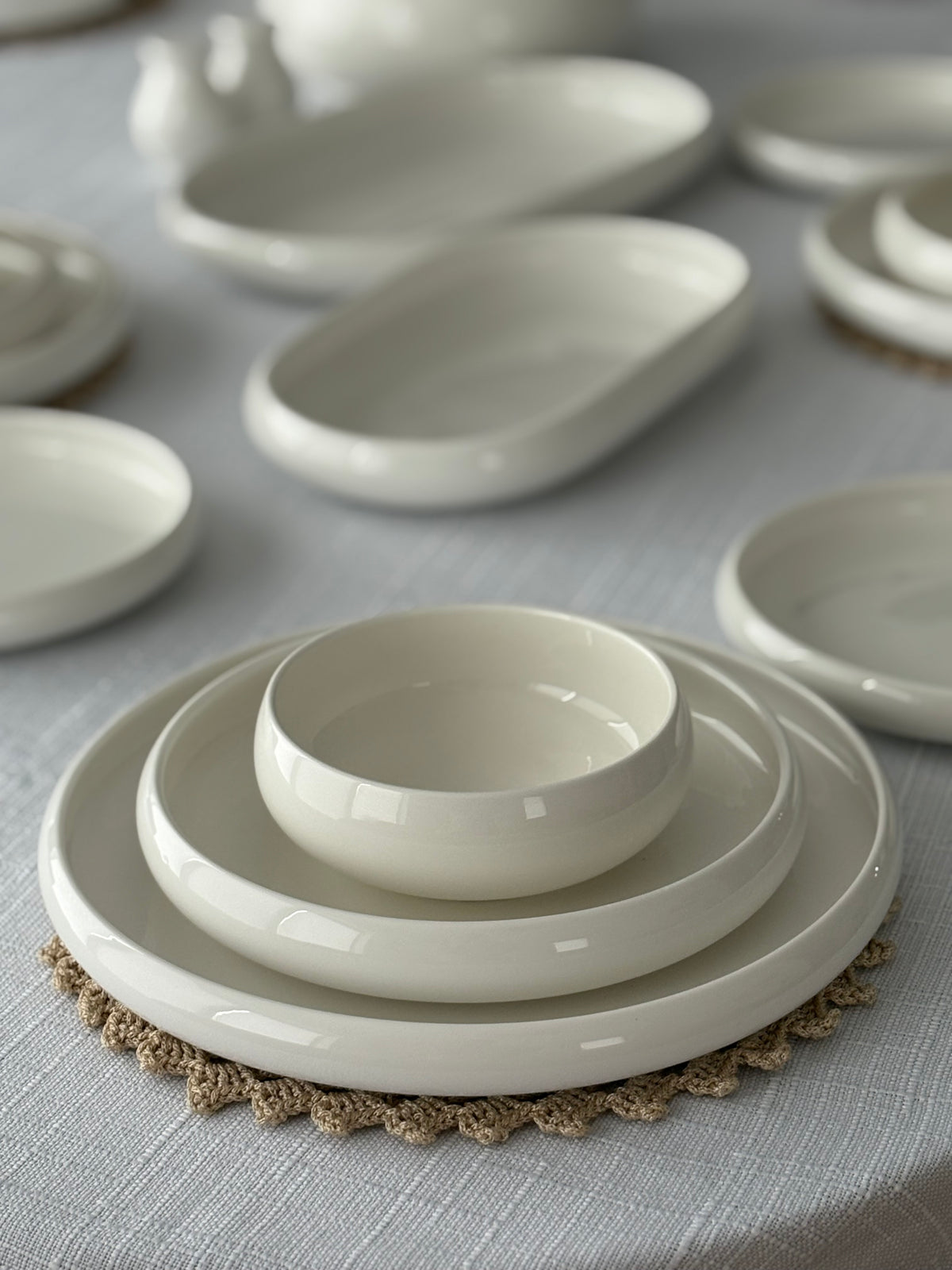 BELICIA GESCHIRR SET| WEIẞ 27-TEILIG