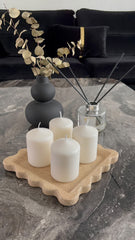 Quadratisches Steinguttablett Beige