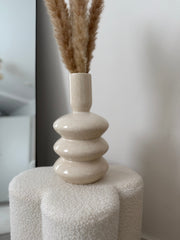 VASE DISC BEIGE