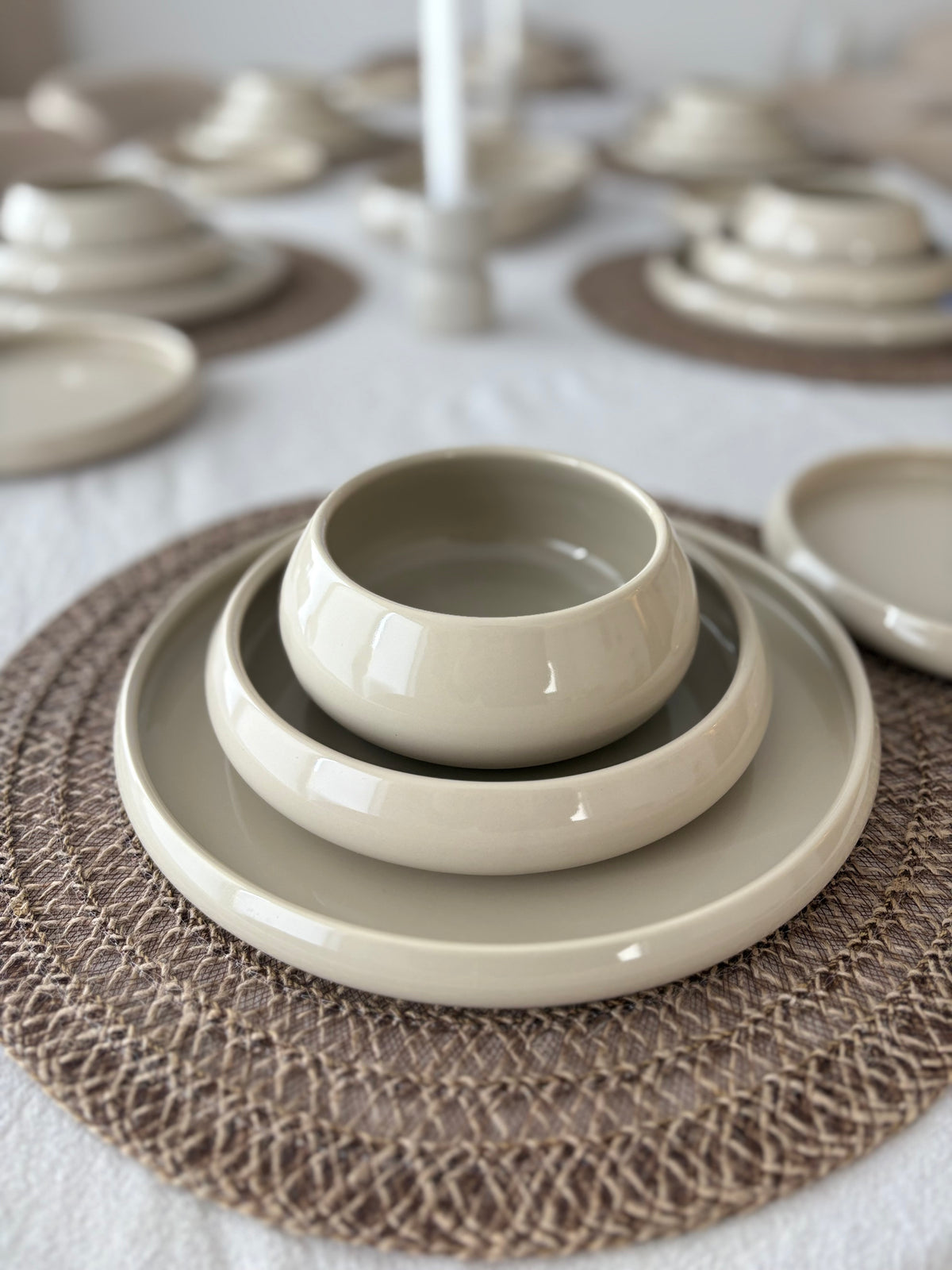 LISSA BONNA GESCHIRR SET|BEIGE 27-TEILIG