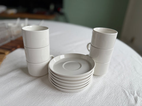 Lunel Espressoset weiß 12-Teilig