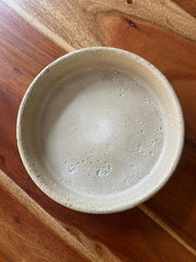 Steinguttablett Rund Beige