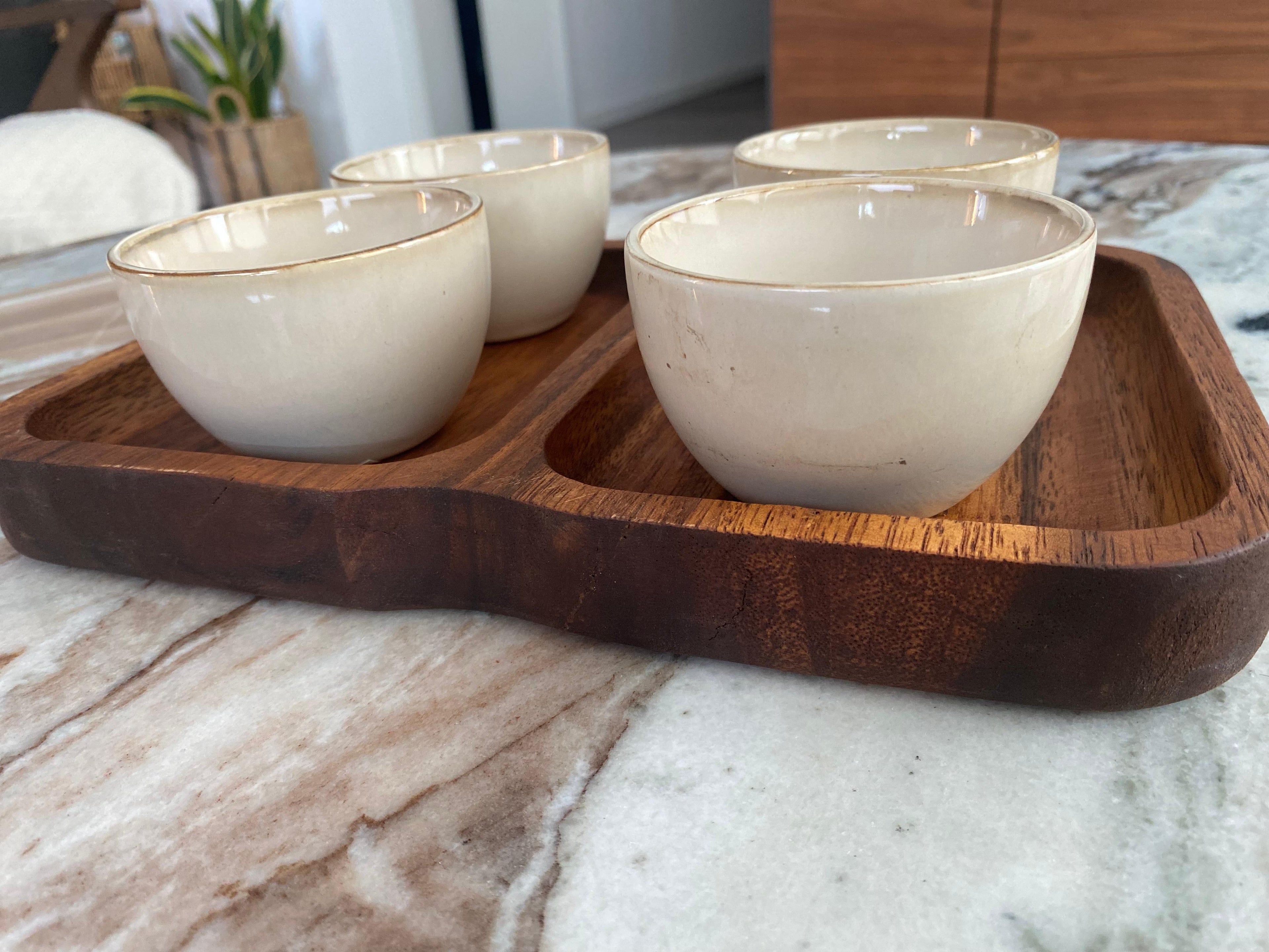 Keramikschale in Beige