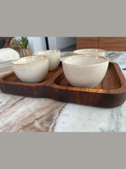 Keramikschale in Beige