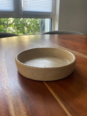 Steinguttablett Rund Beige