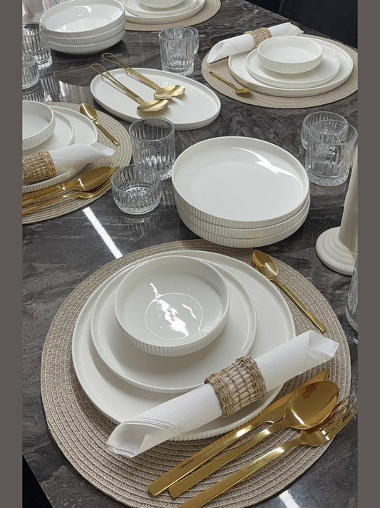 BRICARD DIJON GESCHIRR SET | WEISS 25-TEILIG