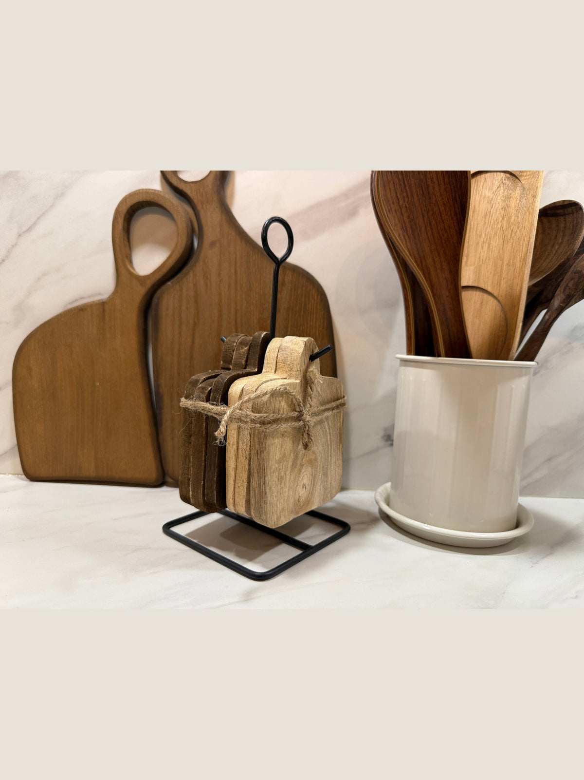 Holzuntersetzer Set| 7-teilig