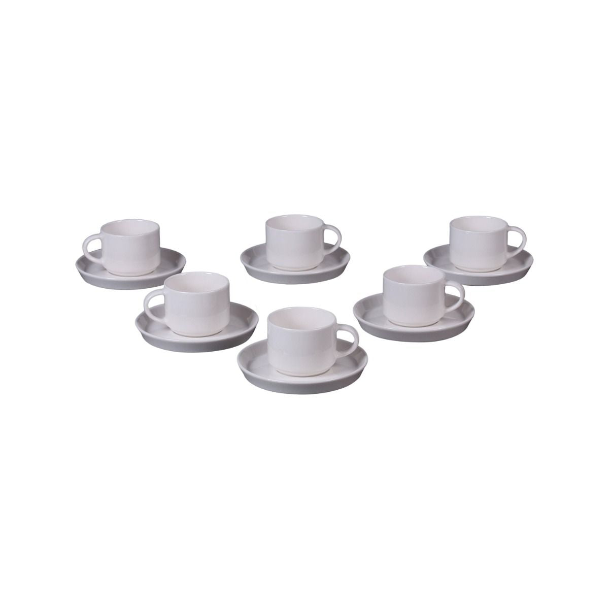 Lunel Espressoset weiß 12-Teilig Bricard Porcelain