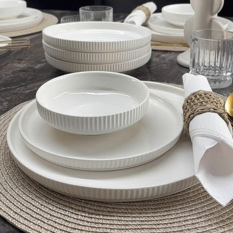 BRICARD DIJON GESCHIRR SET | WEISS 25-TEILIG