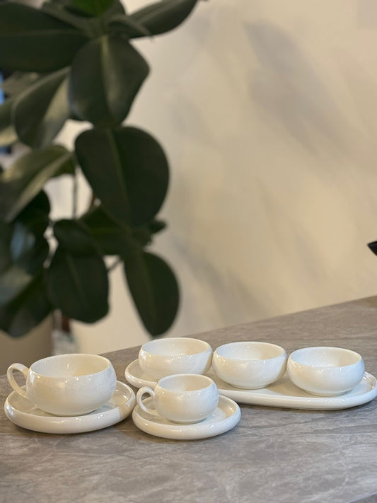 Snackschalenset Belicia|Weiß 4-Teilig