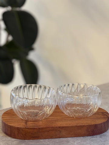 Glasschalen Crystal Wave|2-Teilig