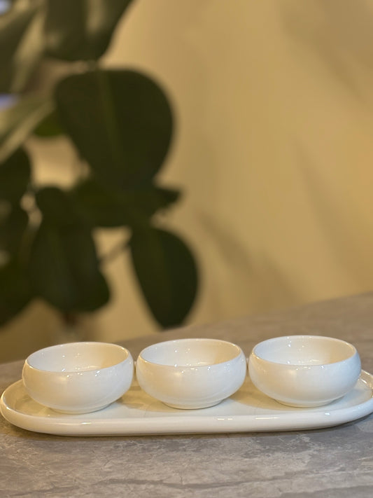 Snackschalenset Belicia|Weiß 4-Teilig