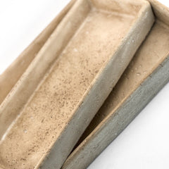 Steinguttablett Rechteckig Beige Selhome
