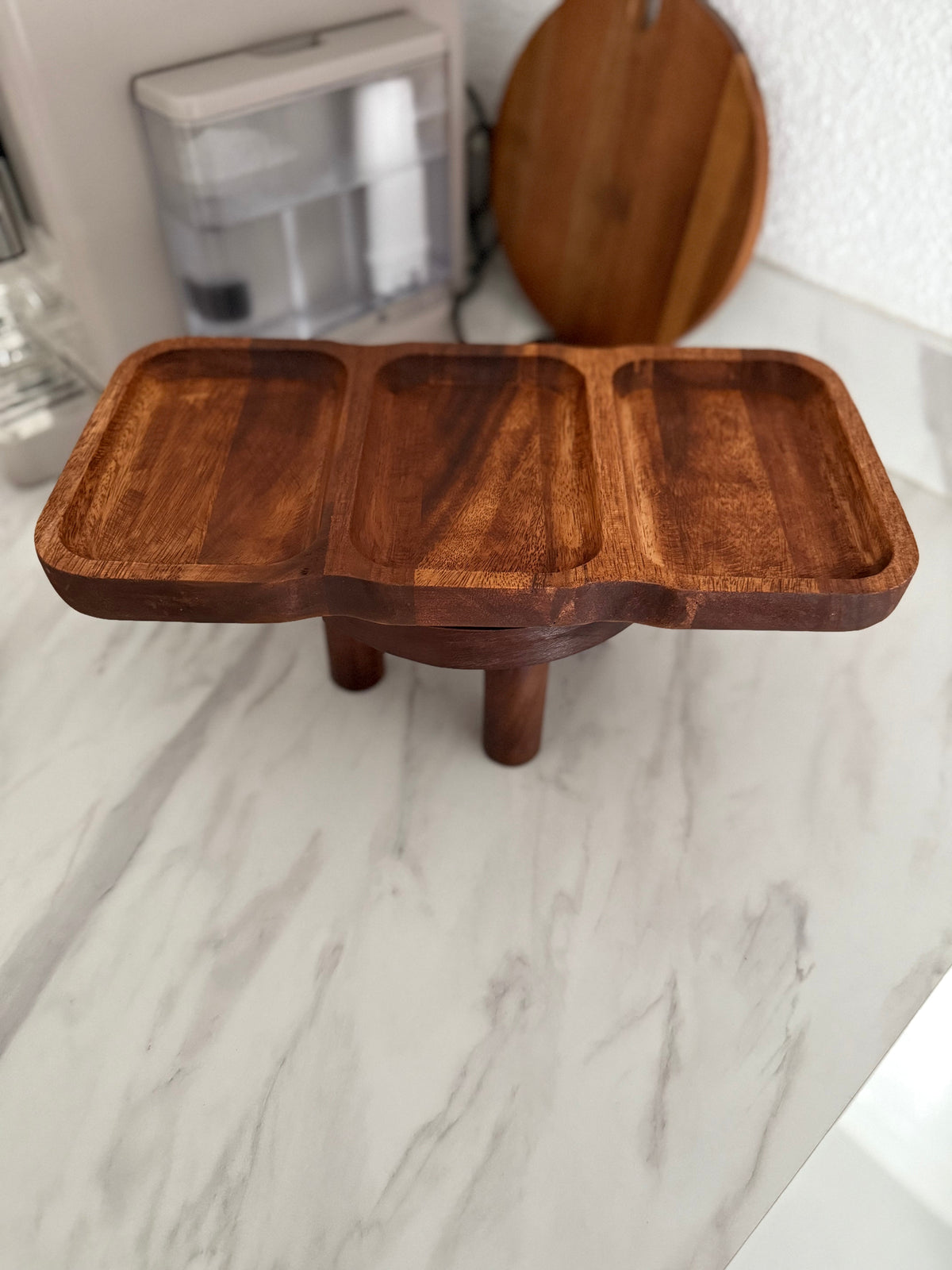 Serviertablett Drilling aus Akazienholz