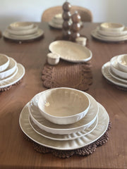 BRICARD REMY GESCHIRR SET | WEIß-BEIGE 27-TEILIG Selhome