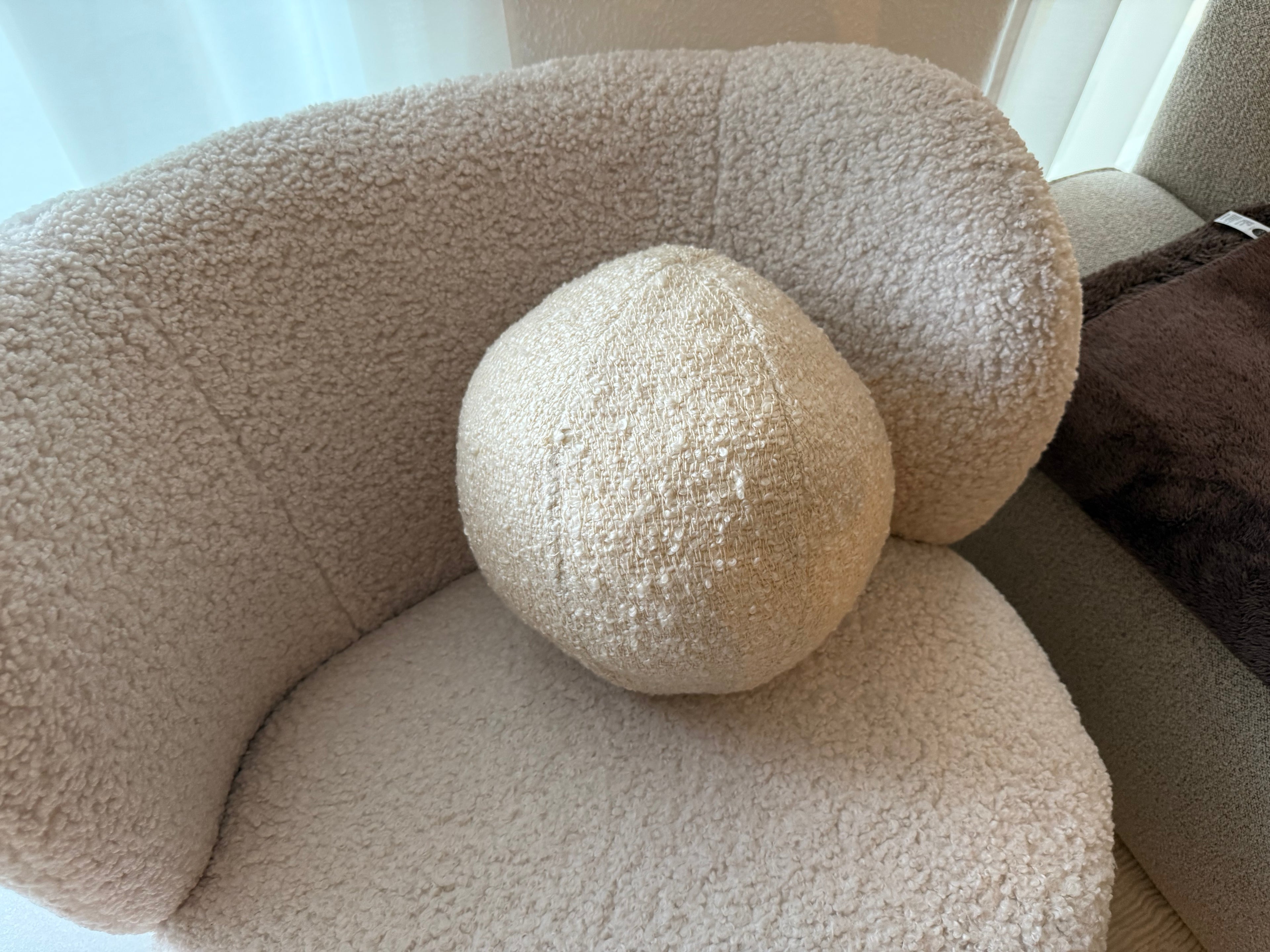 Rundes Kissen Boucle