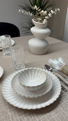 PARIS GESCHIRR SET | WEIẞ/BEIGE 25-TEILIG