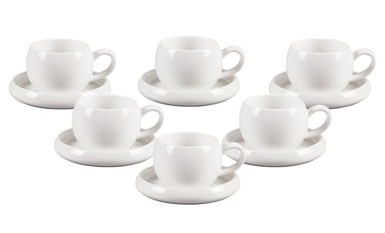 Bondy Espressoset weiß 4-Teilig Bricard Porcelain