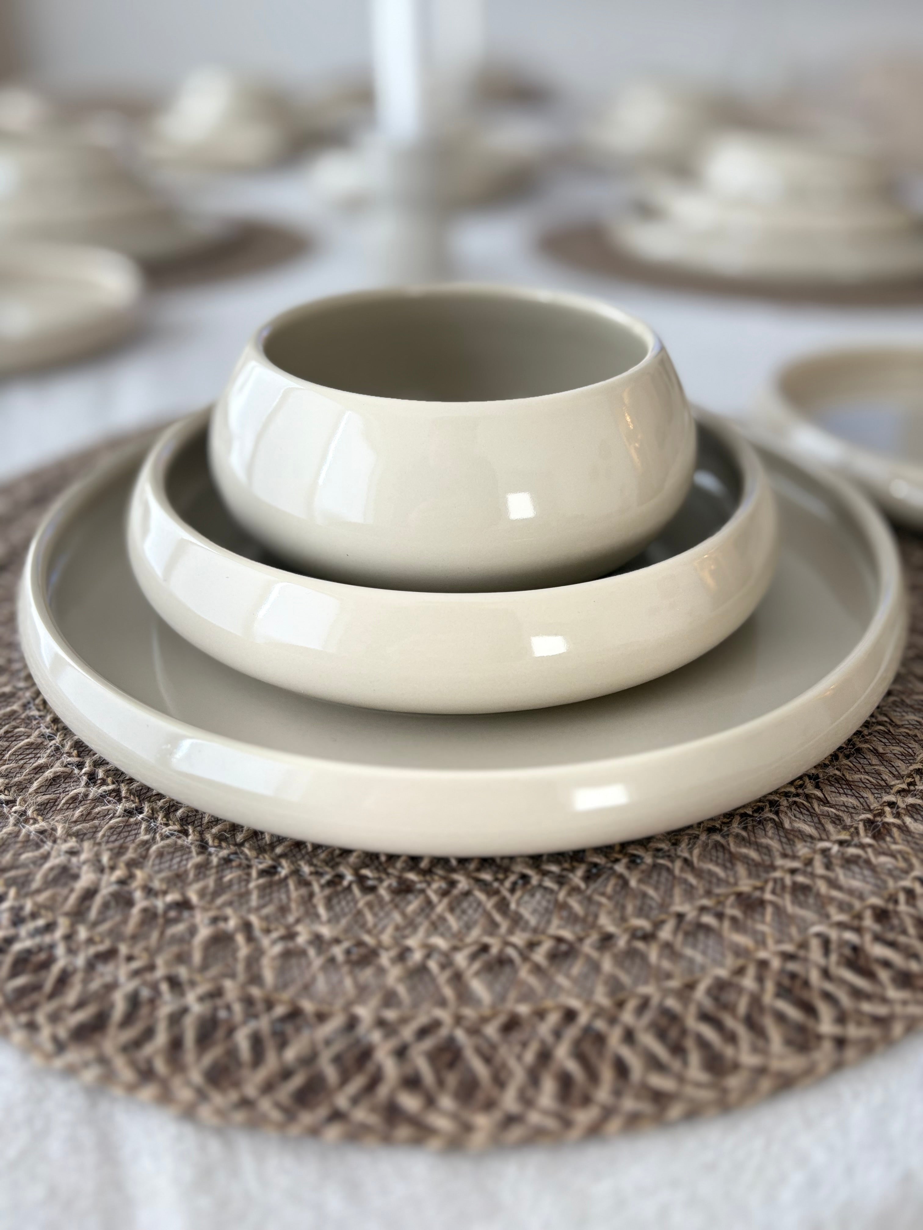 BONDY GESCHIRR SET | TAUPE 25-TEILIG Selhome