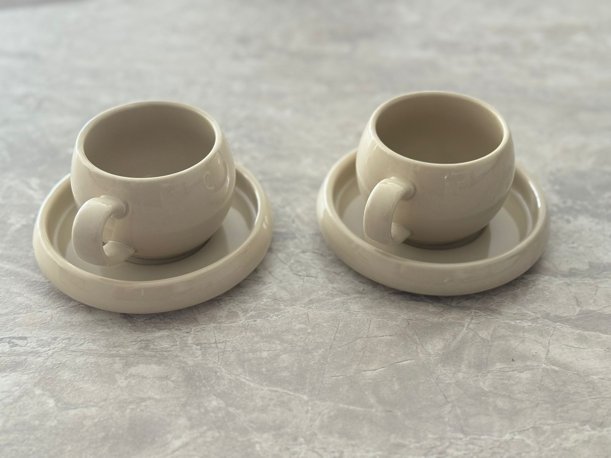 Bondy Espressoset beige 4-Teilig
